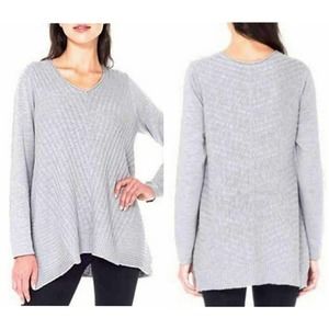 Beatrix OST Ribbed Knit V Neck Tunic Sweater Sze M